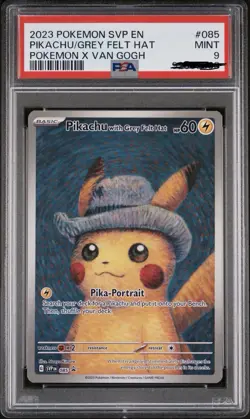PIKACHU VAN GOGH PSA 9 - Promo 086 With Grey Felt Hat Carte Pokemon - Image 1