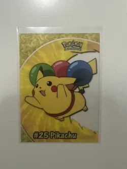 #PC1 #25 Pikachu - 2000 Topps Pokemon TV Animation Series 2 Clear Card - RARE - Image 1