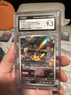 Pokemon TCG Pikachu AR 173/165 Japanese Scarlet & Violet 151 Cgc 9.5 - Image 1