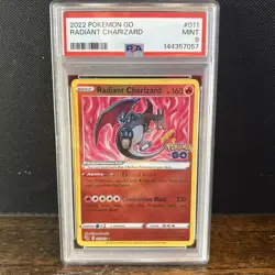 Pokemon TCG Radiant Charizard Pokemon Go Holo Ultra Rare 011/078 PSA 9 - Image 1