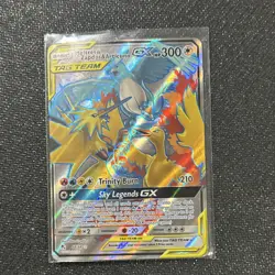 Pokemon Moltres & Zapdos & Articuno GX 66/68 Full Art Holo Hidden Fates Rare - Image 1