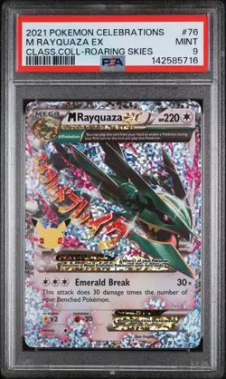 PSA 9 2021 POKEMON CELEBRATIONS CLASSIC COLLECTION #76 M RAYQUAZA EX - Image 1
