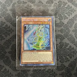 YuGiOh! Mystical Elf White Lightning LDS3-EN135 Secret Rare Limited Edition Seal - Image 1