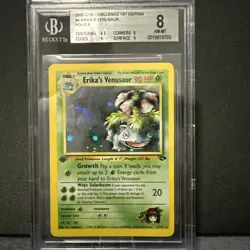Pokemon Erika's Venusaur Holo Rare 1st Edition 4/132 Gym Challenge BGS 8 - Image 1