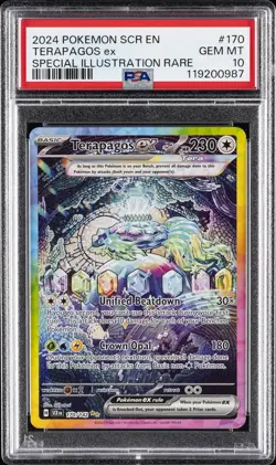 2024 POKEMON SCR EN-STELLAR CROWN SPECIAL ILLUSTRATION RARE TERAPAGOS EX PSA 10 - Image 1