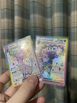 Pokemon TCG Umbreon & Espeon Black Star Promo SVP175 SVP176 Figure Collection NM - Image 2
