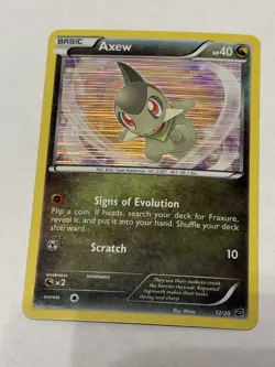Pokemon TCG - AXEW - Dragon Vault 12/20 Holo Pokemon - LP - Image 1