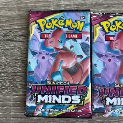 Pokemon TCG Sun and Moon Unified Minds Booster Pack Espeon NEW lot of 3 - Image 2