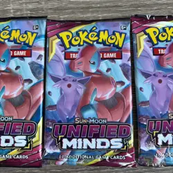 Pokemon TCG Sun and Moon Unified Minds Booster Pack Espeon NEW lot of 3 - Image 3