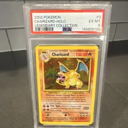 Pokemon Charizard 3/110 Legendary Collection Holo Rare PSA 6 2002 - Image 3