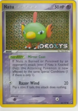 2005 Pokemon EX Deoxys Natu [Reverse Holo] #66/107 NM MT Stamped - Image 1