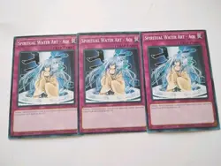 3x Spiritual Water Art - Aoi SD6-EN034 1st Edition Yu-Gi-Oh! Konami Mint - Image 1