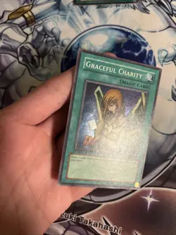 (22) Yu-Gi-Oh TCG Graceful Charity Pegasus SDP-040 1st Edition Super Rare LP - Image 5