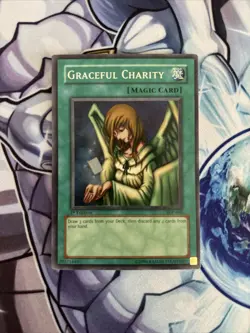Yu-Gi-Oh TCG Graceful Charity Pegasus SDP-040 1st Edition Super Rare LP (ST) (3) - Image 1