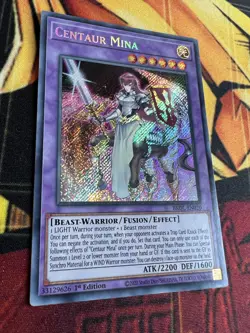 Yugioh - Centaur Mina Secret Rare 1st Edition BROL-EN020 Near Mint - Image 2