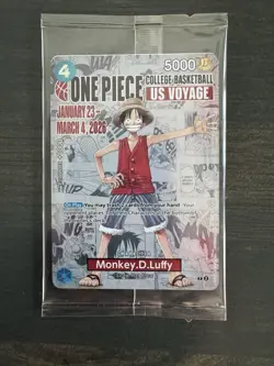 SEALED One Piece Monkey .D. Luffy US Voyage promo card - College Basketball - Image 1