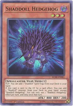 Yu-Gi-Oh Card - BLHR-EN081 - SHADDOLL HEDGEHOG (ultra rare holo) - NM/M - Image 1
