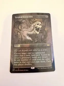 Surgical Extraction Borderless Foil Rare Black Instant Double Masters 2022 MTG - Image 1