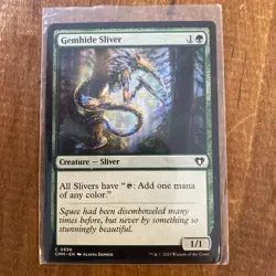 1 x Gemhide Sliver - Commander Masters - NM-Mint - MTG - Image 1