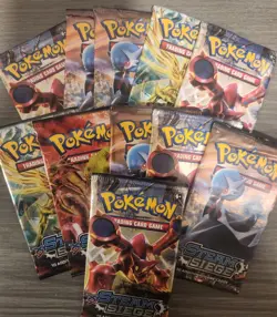 LOT OF 11 SEALED PACKS!! Pokemon XY Steam Siege Booster Packs Sealed Random Art - Image 1
