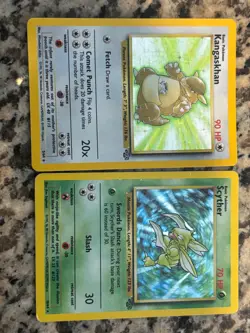 pokemon jungle holo lot Scyther 10/64, Kangaskhan 5/64 LP - Image 1