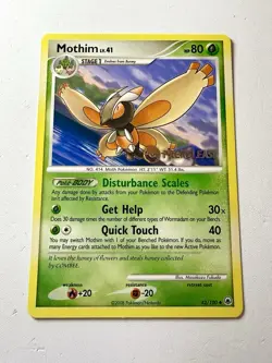 Mothim 42/100 PRERELEASE Stamped Majestic Dawn Pokemon Card Rare NM Near Mint - Image 1