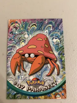 Pokemon Card Parasect #47 TOPPS Series 1 2nd Print Black Logo LP Non-Holo - Image 2