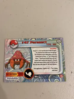 Pokemon Card Parasect #47 TOPPS Series 1 2nd Print Black Logo LP Non-Holo - Image 3