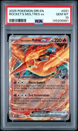 Pokemon TCG Destined Rivals Birds Trio PSA 10 Gem(Molt) PSA 9 (Zap) PSA 7 (Arti) - Image 1