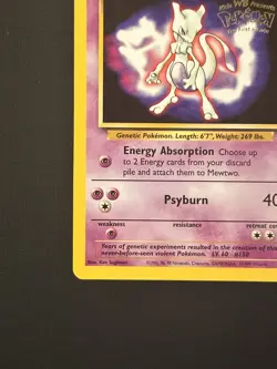 Pokemon Mewtwo Promo #3 – Kids WB Movie 1999 – WOTC Black Star – NM/LP+ - Image 4