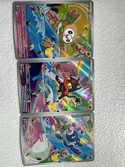 Pokemon 2026 First Partner Illustration Collection Series 1 Promo Set 43, 44, 45 - Image 1