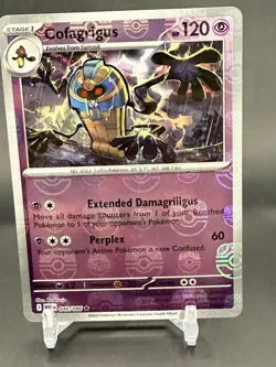 POKEMON WHITEFLARE TCG COFAGRIGUS 040/086 MASTER BALL PATTERN NM - Image 1