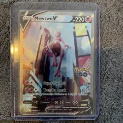 Pokemon TCG Mewtwo V (Full Art) Pokemon GO 072/078 Holo Ultra Rare - Image 1