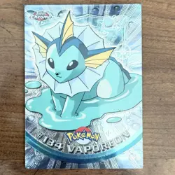 Vaporeon Foil Topps ChromePokemon TV Animation Edition Series 3 #134 1995 - Image 2