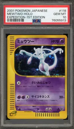 Pokemon Mewtwo Expedition 1st Edition Japanese Holo Rare #118 PSA 10 Gem Mint - Image 1