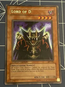 Yu-Gi-Oh Lord of D. BPT-004 Limited Edition Secret Rare Card MP - Image 1