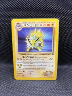 Pokemon: Lt. Surge's Jolteon #28/132 Rare Non-holo Gym Challenge 2000 LP - Image 1