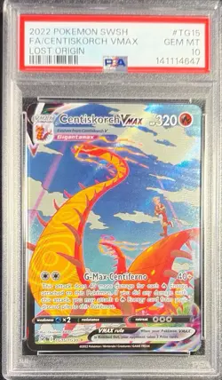 Centiskorch Vmax ~ Pokemon Lost Origin ~ Full Art Holo TG15/TG30 PSA 10 - Image 1