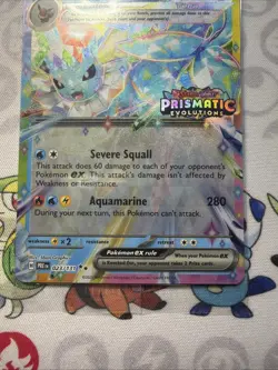 Pokemon TCG Vaporeon EX 023/131 Holo Prismatic Evolutions Stamped Promo SEALED - Image 3