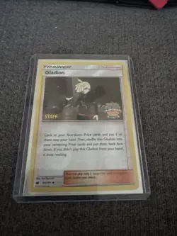 Pokemon STAFF Gladion 95/111 Regional Championships League Promo Reverse Holo NM - Image 1