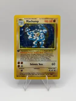 Pokemon TCG Machamp Holo Rare 1st Edition Base Set #8/102 NM+/MINT Condition - Image 1