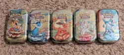 Pokemon Prismatic Evolutions 2 Pack Mini Tin Lot of 5 Tins (5 Arts) with Display - Image 2