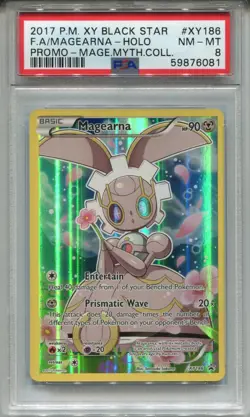 Pokemon X & Y Black Star Promo XY186 Magearna Full Art PSA 8 - Image 1