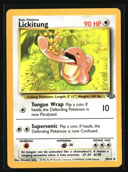 Lickitung NM Pokemon Jungle Vintage 1999 Uncommon Colorless Near Mint Unlimited - Image 1