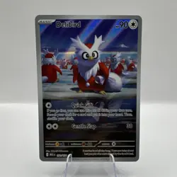 Pokemon Delibird 152/132 Me01: Mega Evolution Illustration Rare Holo - Damaged - Image 1