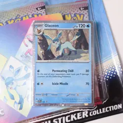 Pokemon TCG Scarlet & Violet Prismatic Evolutions Glaceon Tech Sticker - Image 2