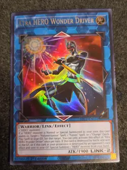 Yugioh Xtra HERO Wonder Driver BLC1-EN031 Ultra Rare 1st Ed SILVER NM - Image 1