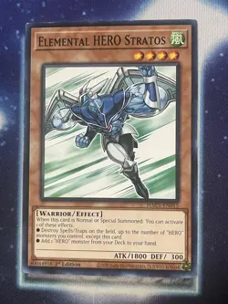 Yugioh Elemental HERO Stratos HAC1-EN015 1st Edition Common LP - Image 1