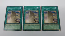 3x GRAVEKEEPER'S STELE SPELL ABPF-EN056 1ST EDITION COMMON YUGIOH NM UNPLAYED - Image 1