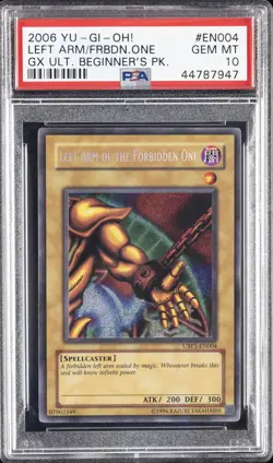 2006 YU-GI-OH! GX ULTIMATE BEGINNER'S PACK LEFT ARM OF THE FORBIDDEN ONE PSA 10 - Image 1